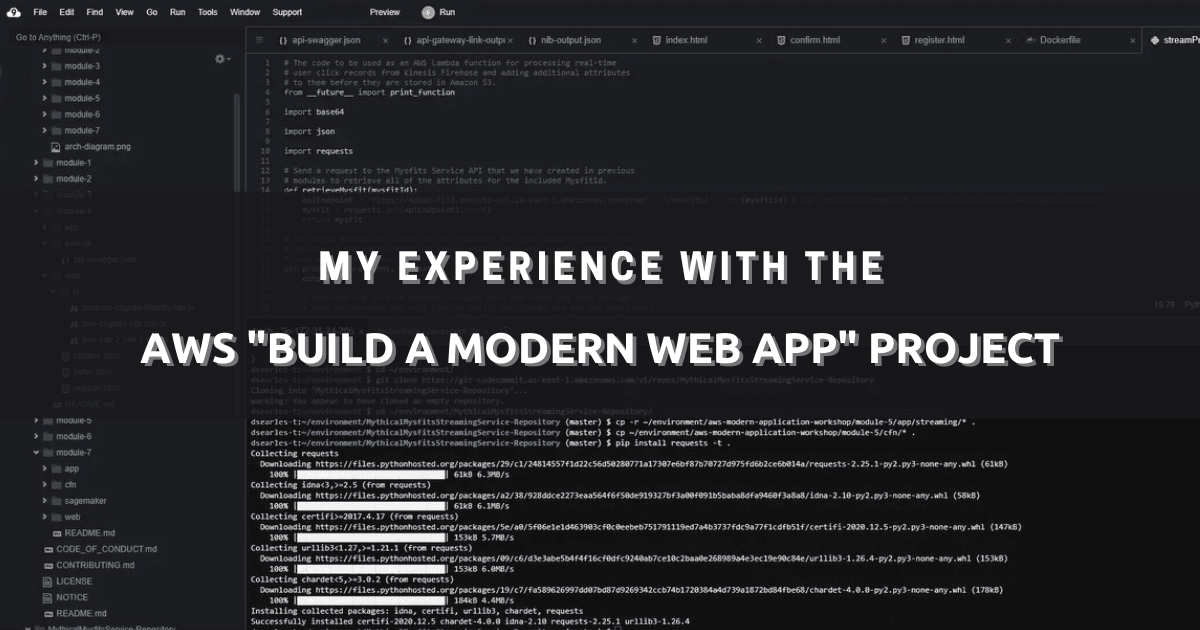 My Experience With the AWS "Build a Modern Web App" Project